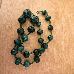 925 Malachite Stone Necklace